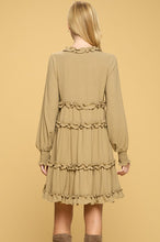 BB - Taupe ruffle dress