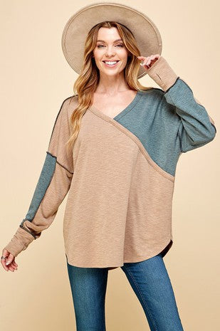 #30- FD -Color Block Long Sleeve