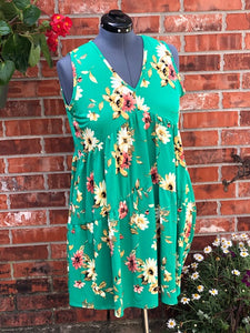 #30- FD -Green Flirty Dress