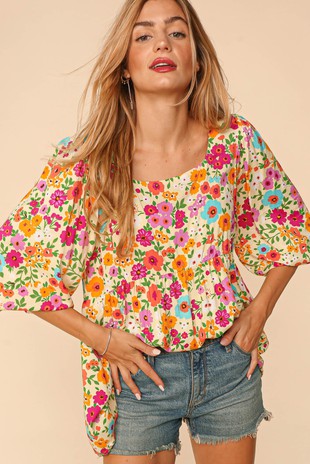 Bell Sleeve Floral