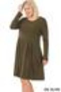 Charcoal Long Sleeve Dress